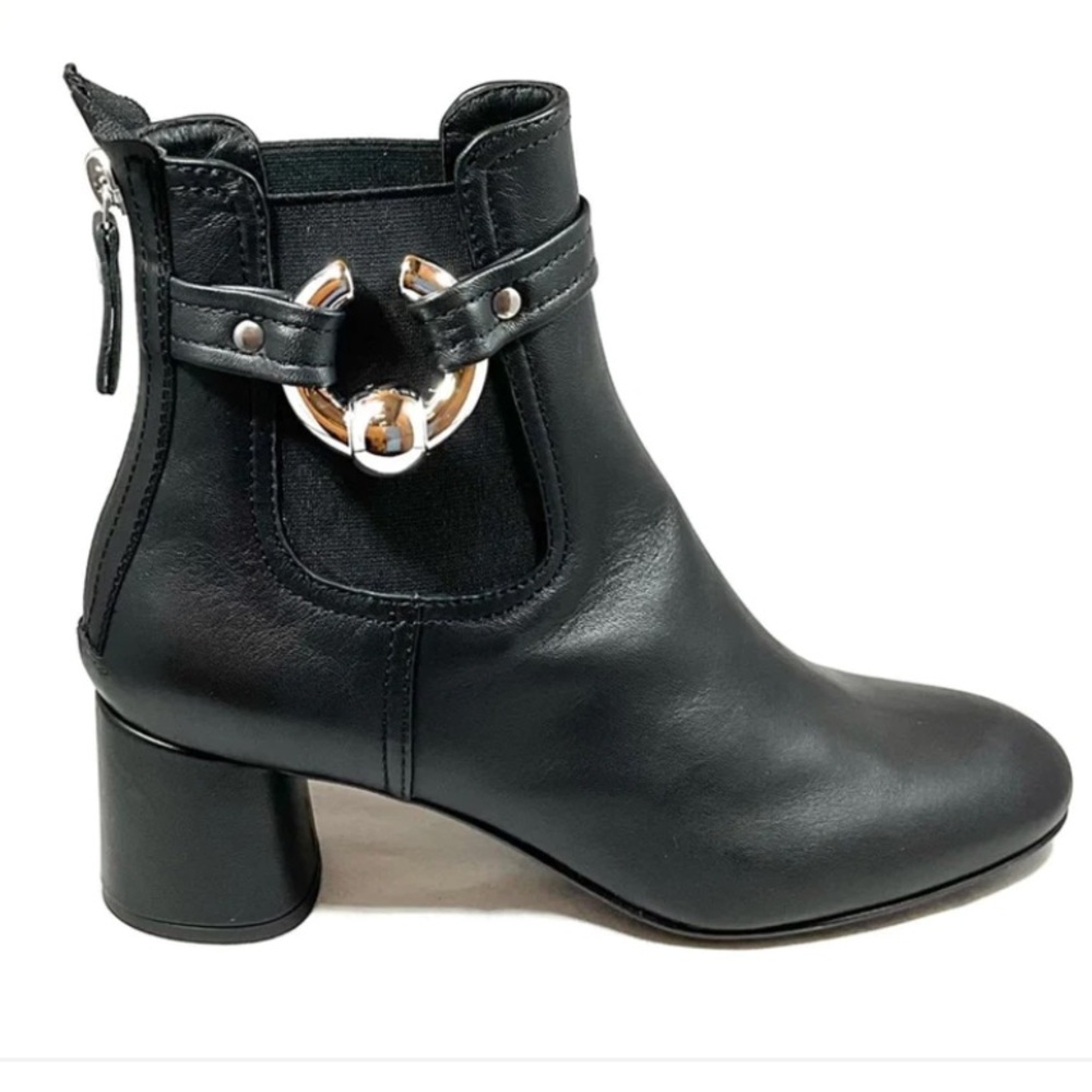 NEW AGL LISA BLACK LEATHER SHORT BOOT 8